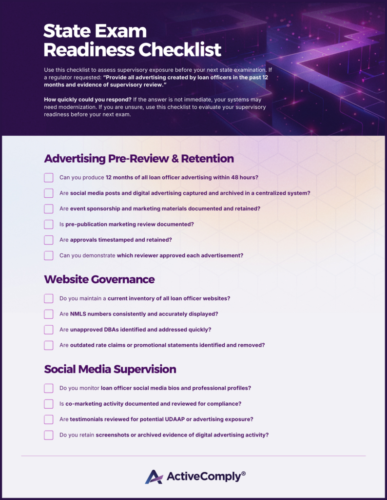 ActiveComply State Exam Readiness Checklist